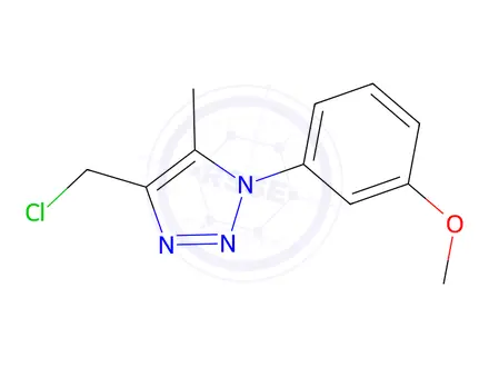 Chemical structure of 4-(Chloromethyl)-1-(3-methoxyphenyl)-5-methyl-1H-1,2,3-triazole