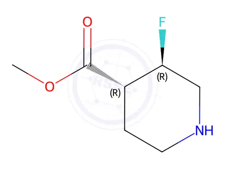 Chemical structure of Methyl (3R,4R)-3-fluoropiperidine-4-carboxylate