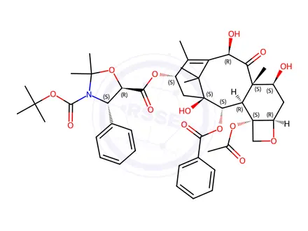 Chemical structure of Cabazitaxel Dectroc Oxazolidine Impurity