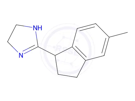 Chemical structure of 2-(5-Methyl-2,3-dihydro-1H-inden-1-yl)-4,5-dihydro-1H-imidazole