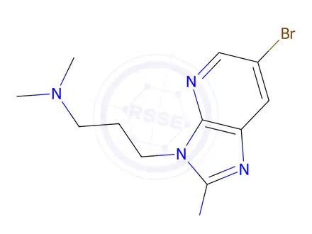 Chemical structure of 6-Bromo-3-[3-(dimethylamino)propyl]-3h-imidazo[4,5-b]pyridin-2-amine