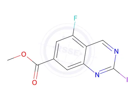 Chemical structure of Methyl 5-fluoro-2-iodoquinazoline-7-carboxylate