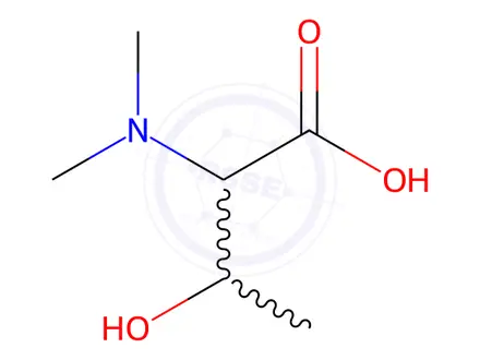 Chemical structure of (2S,3S)-2-(dimethylamino)-3-hydroxybutanoic acid