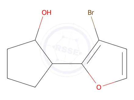 Chemical structure of 2-(3-Bromofuran-2-yl)cyclopentan-1-ol