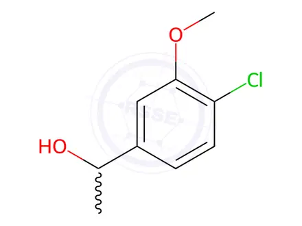 Chemical structure of 1-(4-Chloro-3-methoxyphenyl)ethan-1-ol