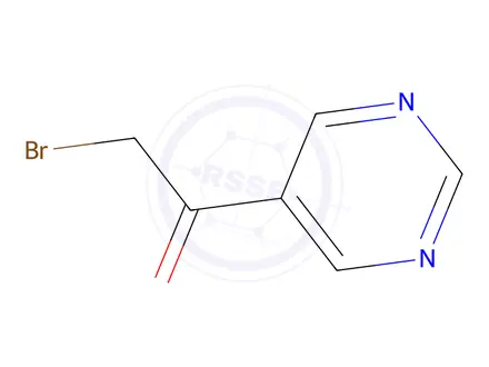 Chemical structure of 2-Bromo-1-(pyrimidin-5-yl)ethanone