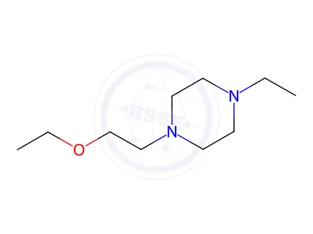 Chemical structure of Piperazine, 1-(2-ethoxyethyl)-4-ethyl-(9CI)