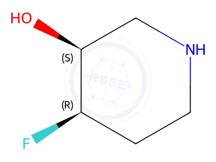 Chemical structure of (3S,4R)-4-Fluoropiperidin-3-ol