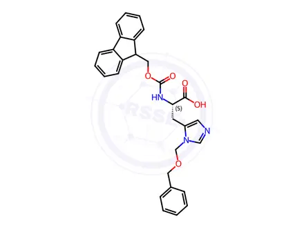 Chemical structure of Fmoc-His(Bom)-OH