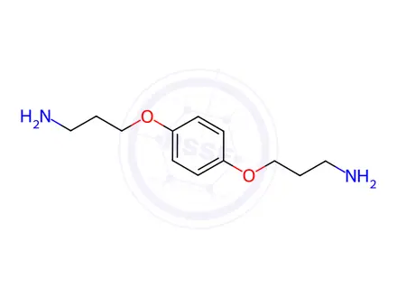 Chemical structure of 3-[4-(3-Aminopropoxy)phenoxy]propan-1-amine