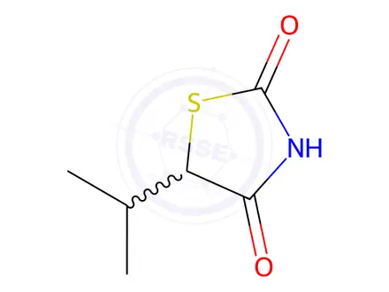 Chemical structure of 2,4-Thiazolidinedione,5-(1-methylethyl)-(9CI)