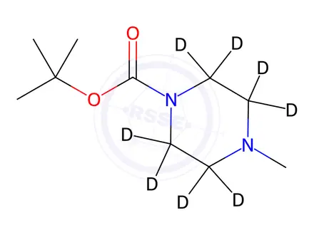 Chemical structure of N-Boc-N-methylpiperazine-d8
