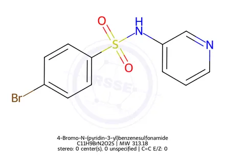 Chemical structure of 4-Bromo-N-(pyridin-3-yl)benzenesulfonamide