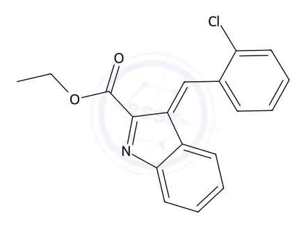 Chemical structure of Ethyl 3-(2-chlorobenzylidene)-3H-indole-2-carboxylate