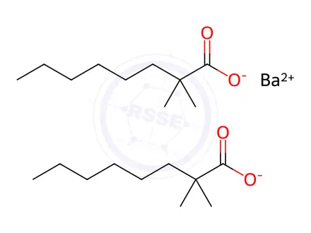 Chemical structure of Octanoic acid, 2,2-dimethyl-, barium salt (2:1)