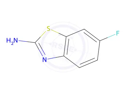 Chemical structure of 2-Amino-6-fluorobenzo-1,3-thiazole