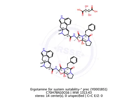 Chemical structure of Ergotamine for system suitability-* prec (Y0001851)