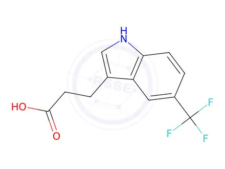 Chemical structure of 3-(5-(Trifluoromethyl)-1H-indol-3-yl)propanoic acid