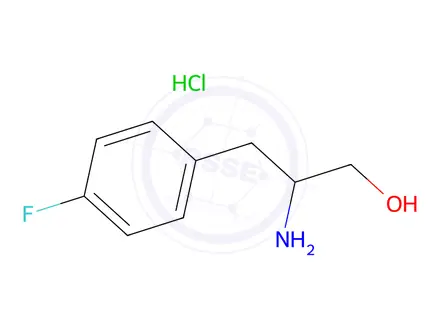 Chemical structure of 2-amino-3-(4-fluorophenyl)propan-1-ol hydrochloride