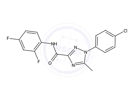 Chemical structure of 1-(4-Chlorophenyl)-N-(2,4-difluorophenyl)-5-methyl-1H-1,2,4-triazole-3-carboxamide