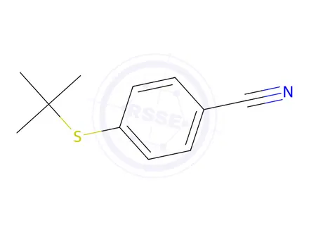 Chemical structure of 4-(tert-butylsulfanyl)benzonitrile