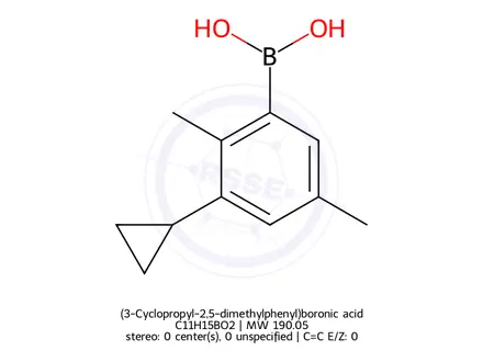 Chemical structure of (3-Cyclopropyl-2,5-dimethylphenyl)boronic acid