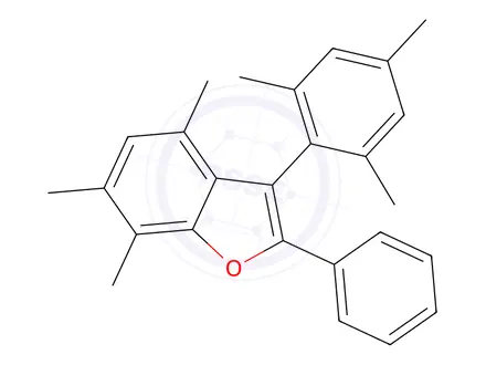 Chemical structure of 3-Mesityl-4,6,7-trimethyl-2-phenylbenzofuran
