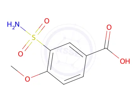 Chemical structure of 4-Methoxy-3-sulfamoylbenzoic Acid