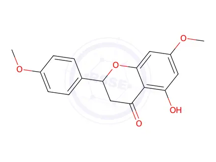 Chemical structure of 5-Hydroxy-2,3-dihydro-7-methoxy-2-(4-methoxyphenyl)-4H-1-benzopyran-4-one