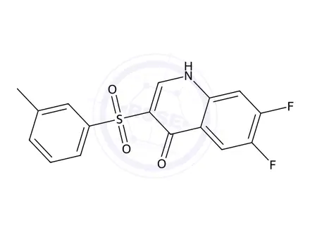 Chemical structure of 6,7-Difluoro-3-(3-methylbenzenesulfonyl)-1,4-dihydroquinolin-4-one