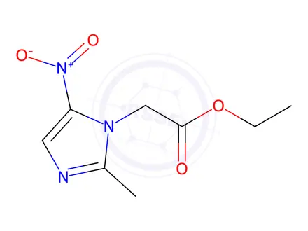 Chemical structure of Ethyl 2-(2-methyl-5-nitro-1H-imidazol-1-yl)acetate