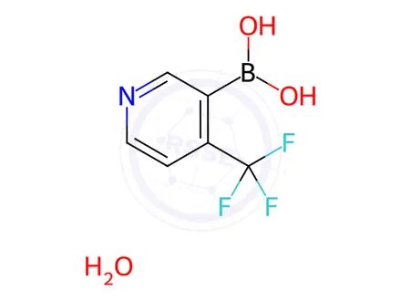 Chemical structure of 4-(TRIFLUOROMETHYL)PYRIDINE-3-BORONIC ACID HYDRATE