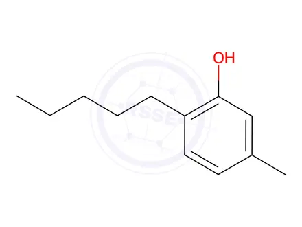 Chemical structure of Amylmetacresol