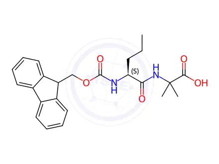 Chemical structure of Fmoc-Nva-Aib-OH