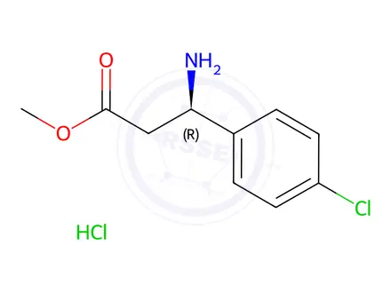 Chemical structure of Methyl (r)-3-amino-3-(4-chlorophenyl)propanoate hydrochloride