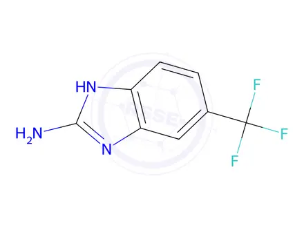 Chemical structure of 5-(trifluoromethyl)-1H-1,3-benzodiazol-2-amine hydrochloride