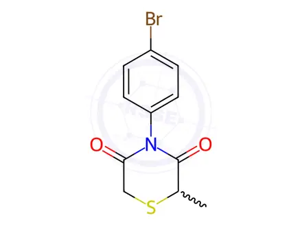 Chemical structure of 4-(4-bromophenyl)-2-methyl-3,5-thiomorpholinedione
