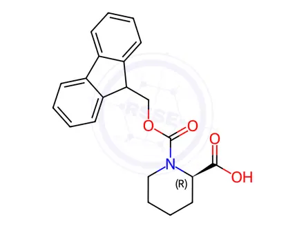 Chemical structure of R)-N-Fmoc-piperidine-2-carboxylic Acid