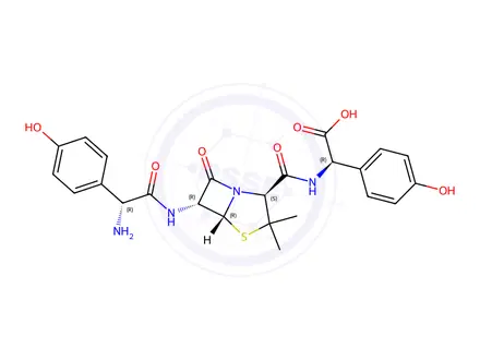 Chemical structure of Amoxicillin double side chain impurity