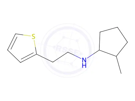 Chemical structure of 2-Methyl-N-(2-(thiophen-2-yl)ethyl)cyclopentan-1-amine