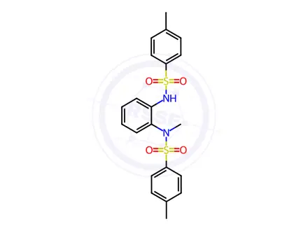 Chemical structure of N,4-dimethyl-N-(2-((4-methylphenyl)sulfonamido)phenyl)benzenesulfonamide