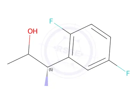 Chemical structure of (1S)-1-amino-1-(2,5-difluorophenyl)propan-2-ol