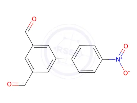 Chemical structure of 4'-nitro-[1,1'-biphenyl]-3,5-dicarbaldehyde
