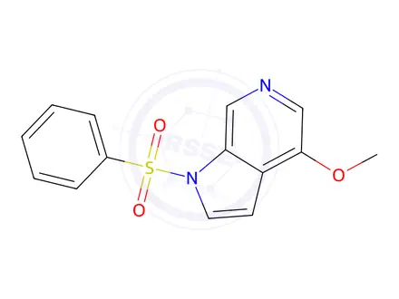Chemical structure of 4-methoxy-1-(phenylsulfonyl)-1H-pyrrolo[2,3-c]pyridine