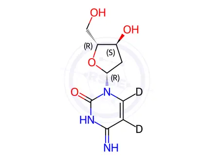Chemical structure of 2'deoxycytidine-5,6-d2