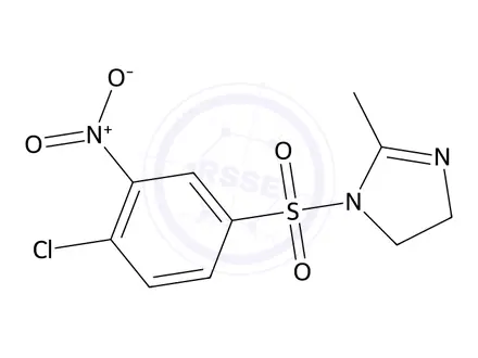 Chemical structure of 1-(4-Chloro-3-nitrobenzenesulfonyl)-2-methyl-4,5-dihydro-1H-imidazole