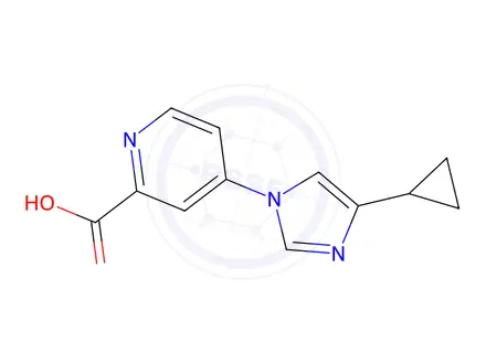 Chemical structure of 4-(4-Cyclopropyl-1H-imidazol-1-yl)picolinic acid