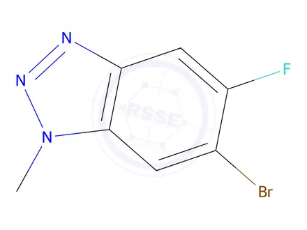 Chemical structure of 6-Bromo-5-fluoro-1-methyl-1H-benzo[d][1,2,3]triazole