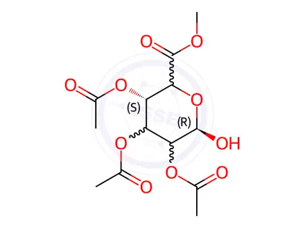 Chemical structure of 2,3,4-Tri-O-acetyl-alpha-D-glucuronic Acid Methyl Ester