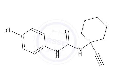 Chemical structure of 1-(4-Chlorophenyl)-3-(1-ethynylcyclohexyl)urea